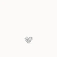 14k Hammered Heart Flat Back Stud Hypoallergenic Earrings | Rowan