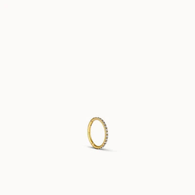 24k CZ Endless Hoop 8mm Hypoallergenic Earrings | Rowan