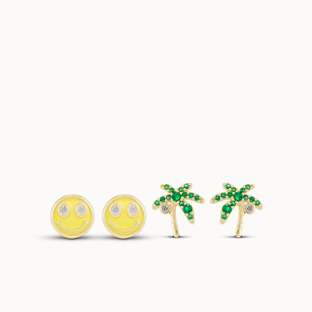 Beach Bliss Studs Set Hypoallergenic Earrings | Rowan
