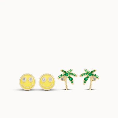 Beach Bliss Studs Set Hypoallergenic Earrings | Rowan