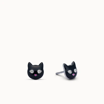 Black Cat Studs Hypoallergenic Earrings | Rowan