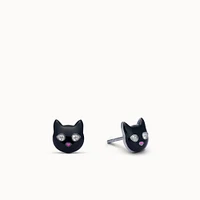 Black Cat Studs Hypoallergenic Earrings | Rowan