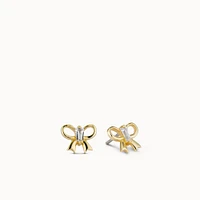 14k Wrap It With A Bow Flat Back Stud Hypoallergenic Earrings | Rowan