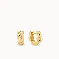 Chubby Twist Huggies Hypoallergenic Earrings | Rowan