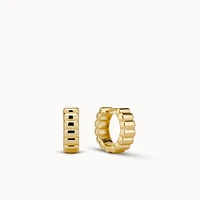 Chunky Fluted Hoops Hypoallergenic Earrings | Rowan