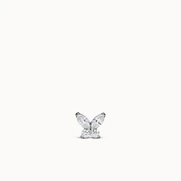Titanium CZ Butterfly Flat Back Stud