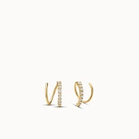 Spiral CZ Hoops Hypoallergenic Earrings | Rowan