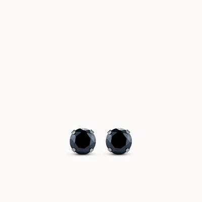 Stainless Steel 5mm Black CZ