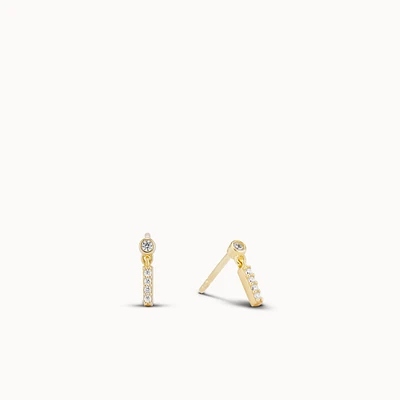 Dusk to Dawn CZ Drop Studs Hypoallergenic Earrings | Rowan