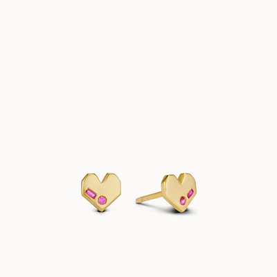 Heart of Gold Studs