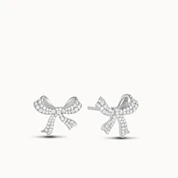 Take a Bow Pavé Studs Hypoallergenic Earrings | Rowan