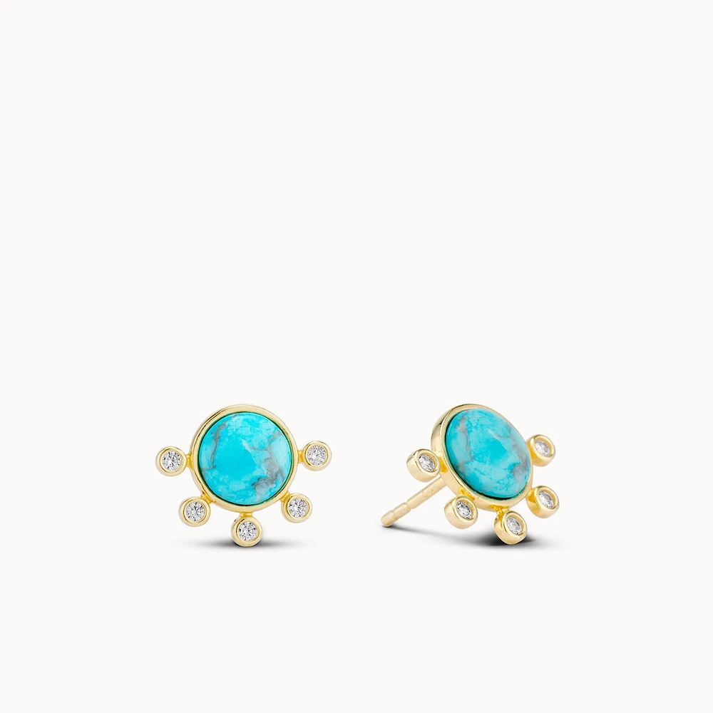 Poolside Bling CZ Studs Hypoallergenic Earrings | Rowan