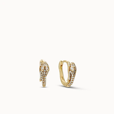 Slithering CZ Snake Hoops Hypoallergenic Earrings | Rowan