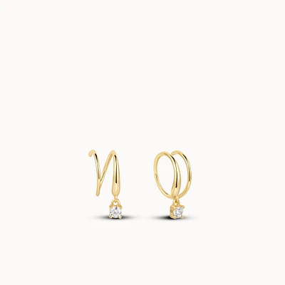 Timeless Spiral Charm Hoops Hypoallergenic Earrings | Rowan