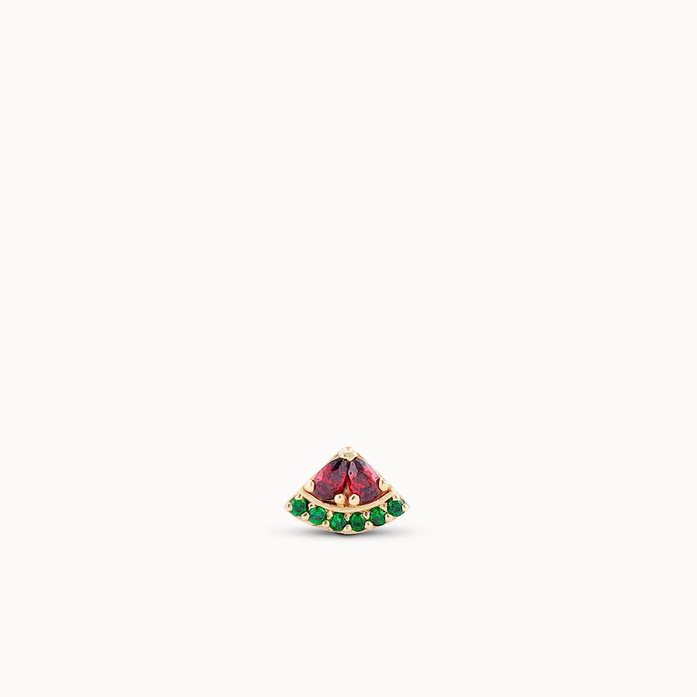 14k Watermelon Flat Back Stud