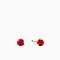 January Birthstone Garnet CZ Stud Hypoallergenic Earrings | Rowan