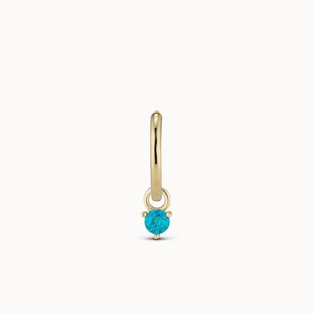 March Birthstone Charm Hypoallergenic Earrings | Rowan