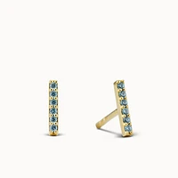 March Birthstone Bar Hypoallergenic Earrings | Rowan