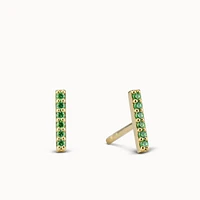 May Birthstone Bar Hypoallergenic Earrings | Rowan