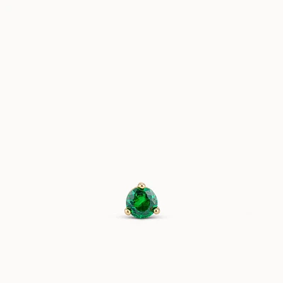 May Birthstone Emerald CZ Stud Hypoallergenic Earrings | Rowan