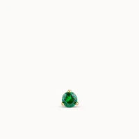 May Birthstone Emerald CZ Stud Hypoallergenic Earrings | Rowan