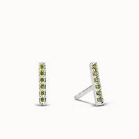 August Birthstone Bar Hypoallergenic Earrings | Rowan