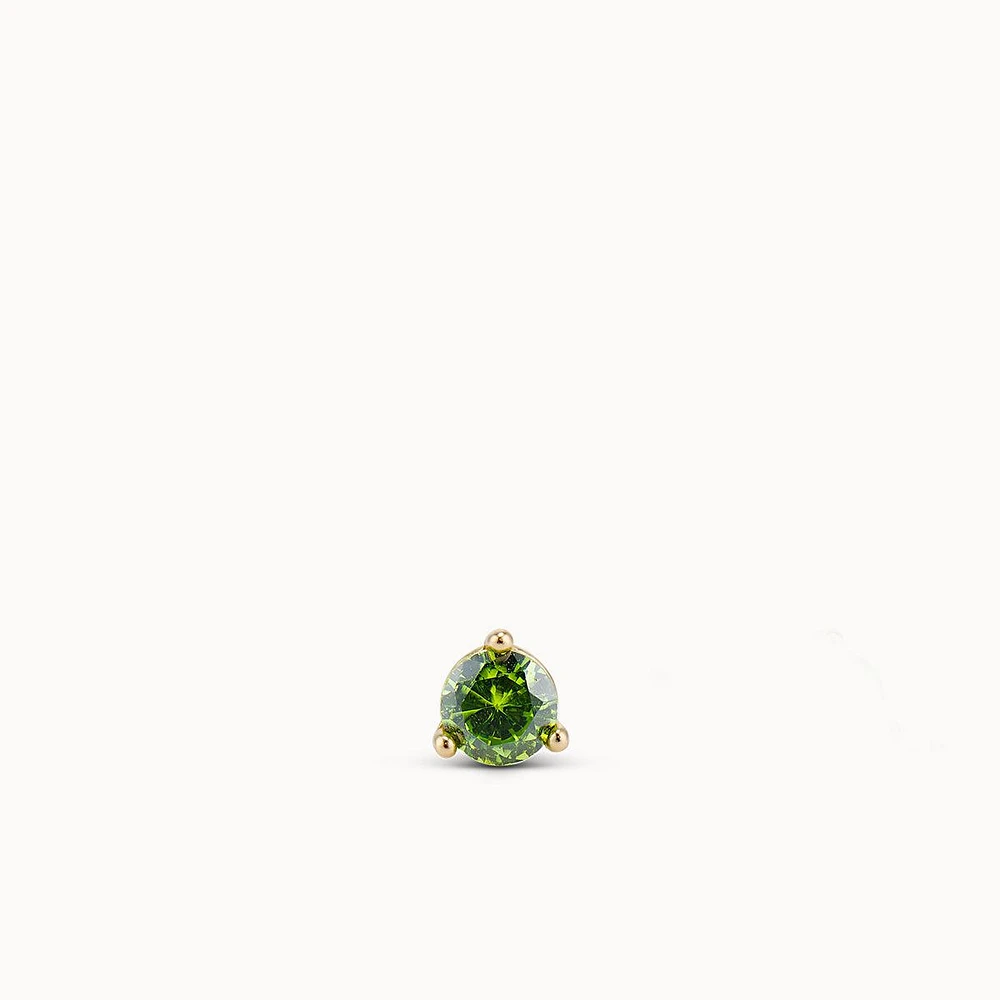 August Birthstone Peridot CZ Studs Hypoallergenic Earrings | Rowan