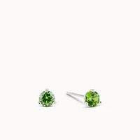 August Birthstone Peridot CZ Studs Hypoallergenic Earrings | Rowan