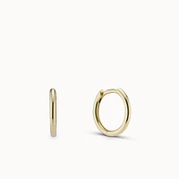 14k Plain Round Hoops 14mm Hypoallergenic Earrings | Rowan