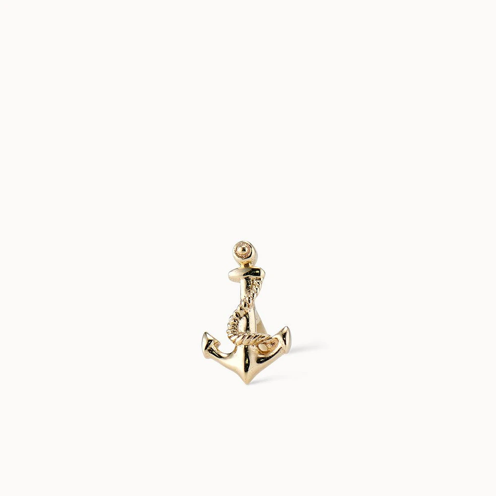 14k Anchor Stud Hypoallergenic Earrings | Rowan