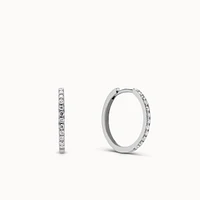 14k Diamond Hoop 17mm Hypoallergenic Earrings | Rowan