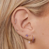 June Mini Birthstone CZ Stud Hypoallergenic Earrings | Rowan