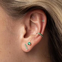 May Mini Birthstone CZ Stud Hypoallergenic Earrings | Rowan