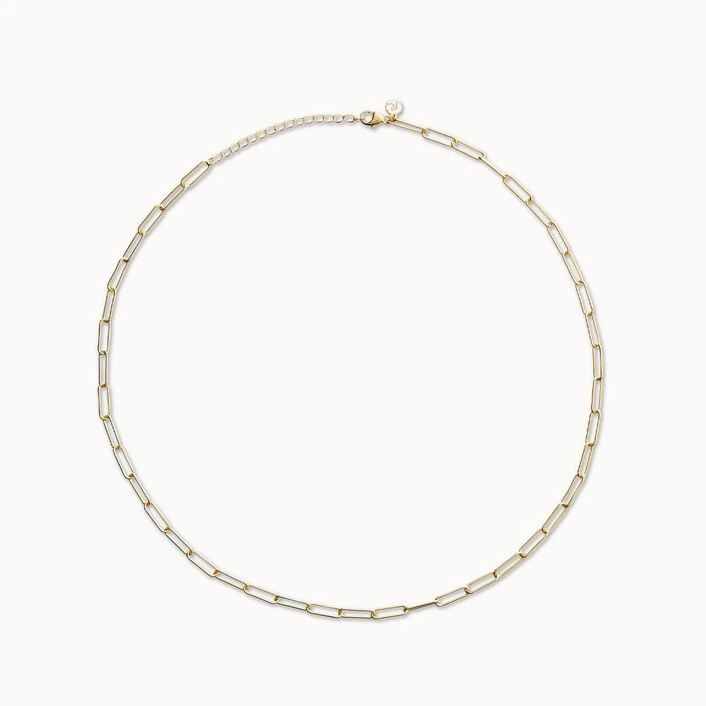 Dainty Paperclip Hypoallergenic Necklace | Rowan