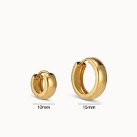 Chubby Huggies 15mm Hypoallergenic Earrings | Rowan