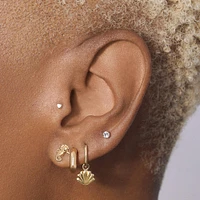 Thick Huggie Hoop Hypoallergenic Earrings | Rowan