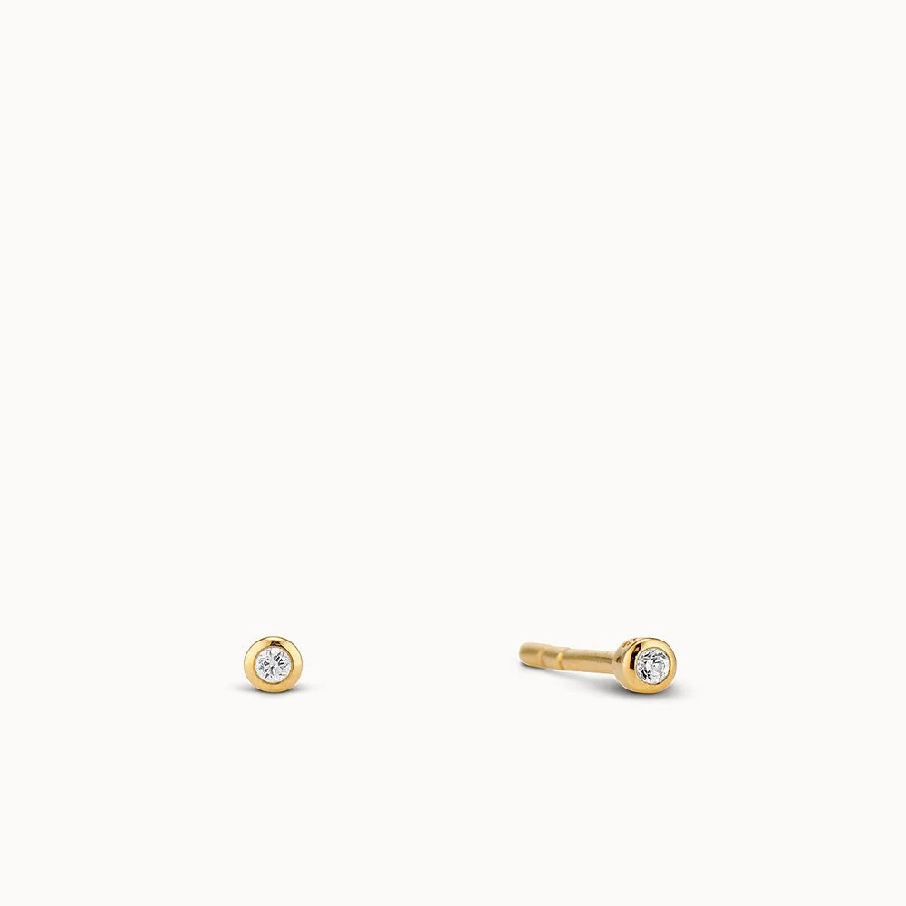 Bezel Basic Studs 2mm Hypoallergenic Earrings | Rowan