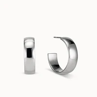 Flat Hoops 20mm Hypoallergenic Earrings | Rowan