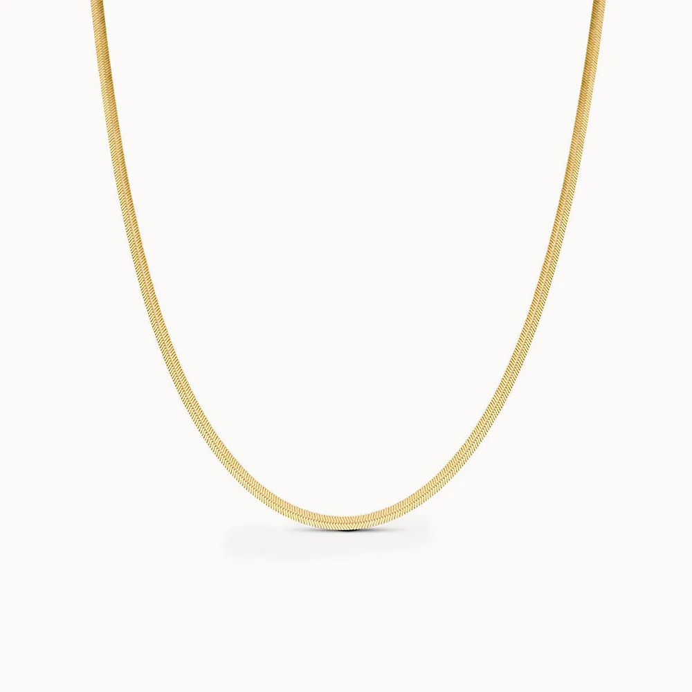 Medium Herringbone Hypoallergenic Necklace | Rowan