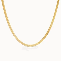 Large Herringbone Hypoallergenic Necklace | Rowan