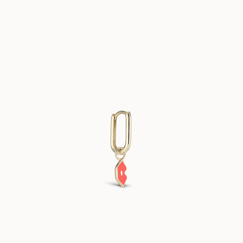 Enamel Kiss Charm Hypoallergenic Earrings | Rowan