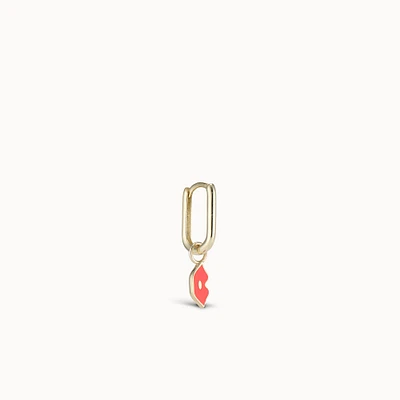 Enamel Kiss Charm Hypoallergenic Earrings | Rowan