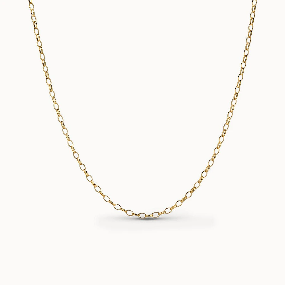 Medium Rolo Chain 18” Hypoallergenic Necklace | Rowan