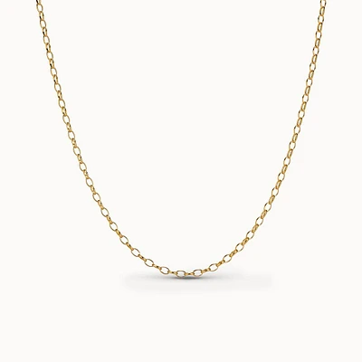 Medium Rolo Chain 18” Hypoallergenic Necklace | Rowan