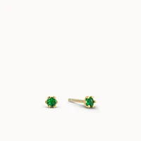 May Mini Birthstone CZ Stud Hypoallergenic Earrings | Rowan