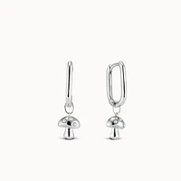 Groovy Pearl Mushroom Charm Hypoallergenic Earrings | Rowan