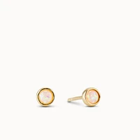 Opal Bezel Stud Hypoallergenic Earrings | Rowan