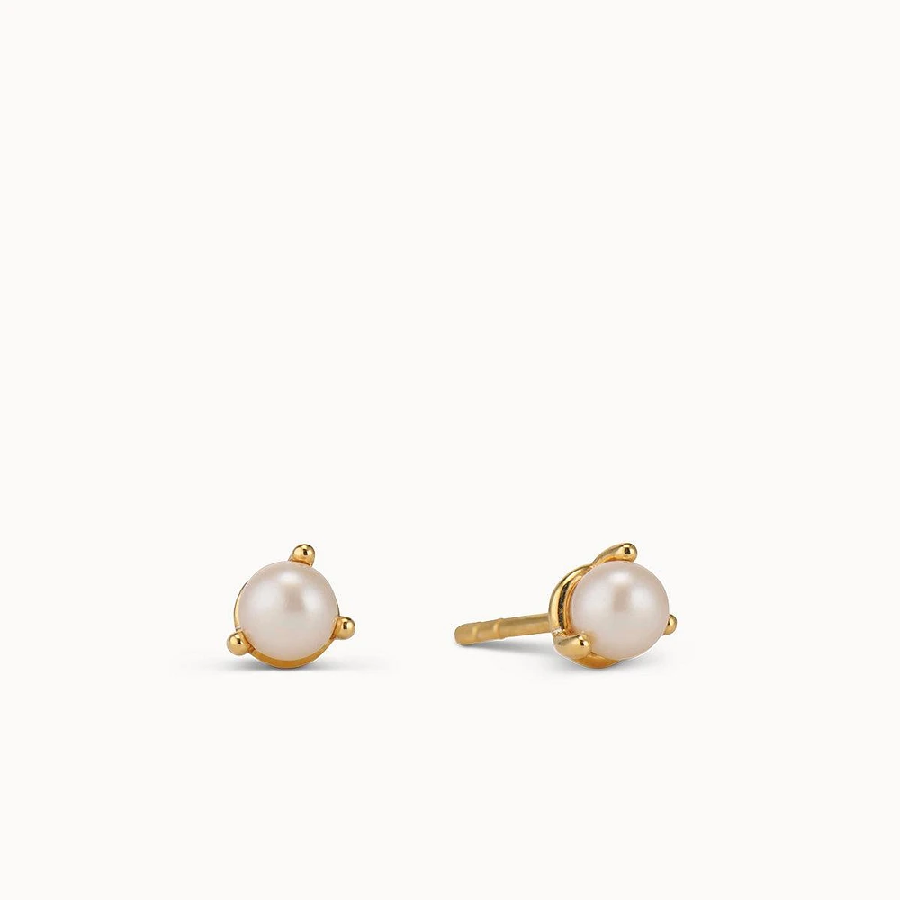 14k Pearl Timeless Studs 4.5mm Hypoallergenic Earrings | Rowan