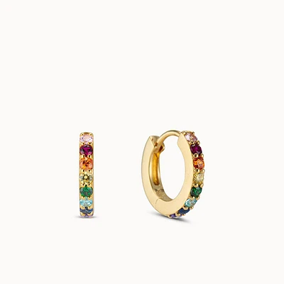 Rainbow Hoops Hypoallergenic Earrings | Rowan