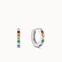 Rainbow Hoops Hypoallergenic Earrings | Rowan